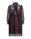 Nora Barth Woman Mini Dress Plum Size 8 Polyester, Elastane In Purple