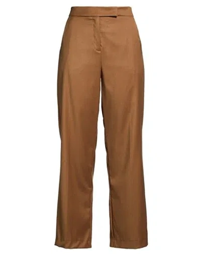 Nora Barth Woman Pants Brown Size 8 Polyester, Viscose, Wool, Elastane