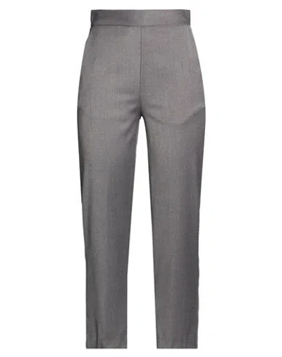 Nora Barth Woman Pants Grey Size 8 Polyester, Viscose, Wool, Elastane In Gray