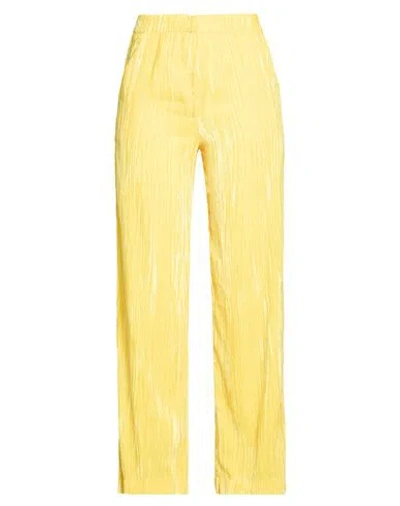 Nora Barth Woman Pants Yellow Size 4 Polyester, Viscose