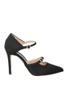 Nora Barth Woman Pumps Black Size 11 Textile Fibers