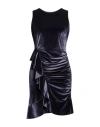 Nora Barth Woman Short Dress Dark Purple Size 8 Polyester, Viscose, Elastane In Purple