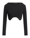 Nora Barth Woman Sweater Black Size Onesize Polyester, Wool, Viscose, Elastane