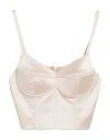 Nora Barth Woman Top Beige Size 8 Polyester, Elastane In Gold