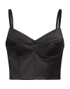 Nora Barth Woman Top Black Size 10 Polyester, Elastane
