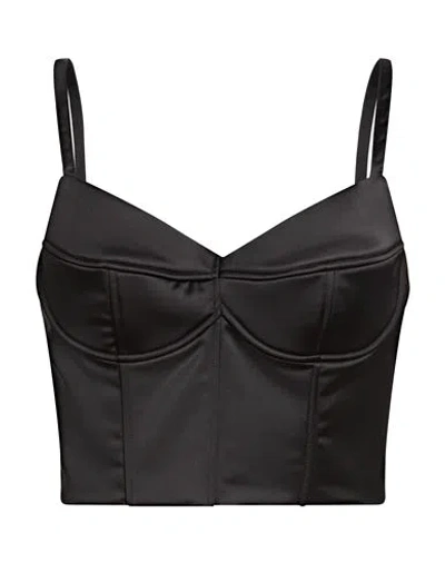 Nora Barth Woman Top Black Size 10 Polyester, Elastane