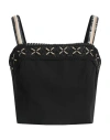 Nora Barth Woman Top Black Size 8 Polyester, Elastane In Black