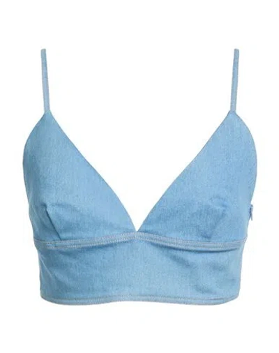 Nora Barth Woman Top Blue Size 6 Cotton