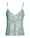 Nora Barth Woman Top Light Green Size 4 Nylon, Elastane