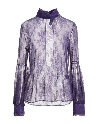 Nora Barth Woman Top Purple Size 10 Polyamide, Viscose