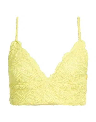 Nora Barth Woman Top Yellow Size 4 Cotton