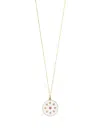 Nora Kogan 14kt Yellow Gold Crete Pendant Sapphire Necklace In Gold