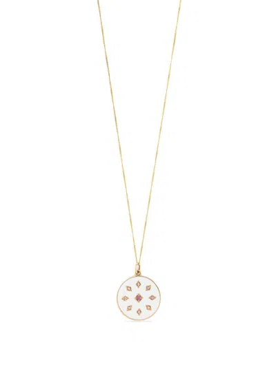 Nora Kogan 14kt Yellow Gold Crete Pendant Sapphire Necklace