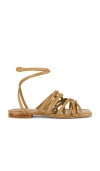 Nora Lozza Mesh Sandal In Brown