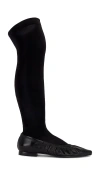Nora Lozza Over The Knee Ballerina Boot In Black
