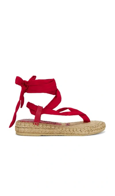 Nora Lozza Summer Espadrille In Red