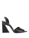 Nora New York Woman Sandals Black Size 9 Leather