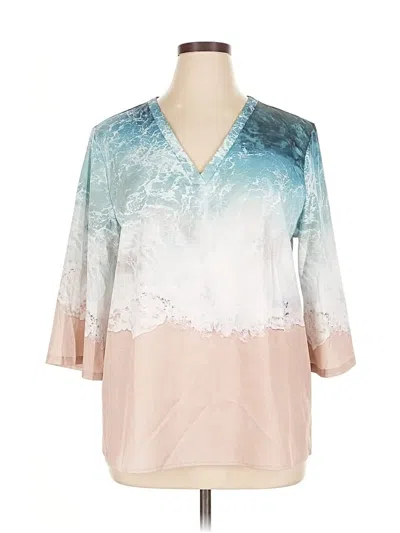 Pre-owned Noracora 3/4 Sleeve Blouse In Blue