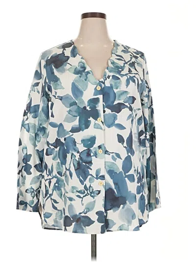 Pre-owned Noracora 3/4 Sleeve Blouse In Blue
