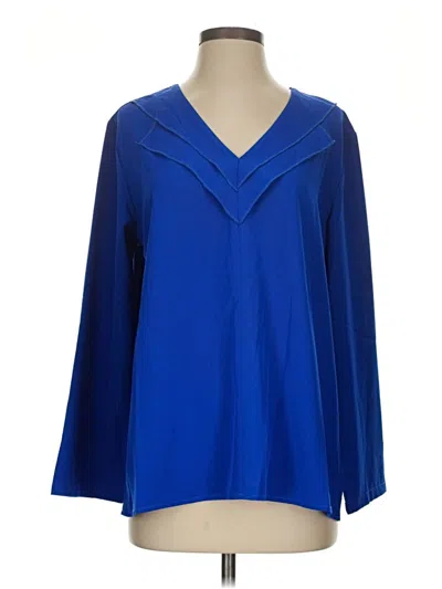 Pre-owned Noracora 3/4 Sleeve Blouse In Blue