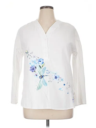 Pre-owned Noracora 3/4 Sleeve Blouse In White