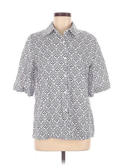 Pre-owned Noracora 3/4 Sleeve Button Down Shirt In Blue