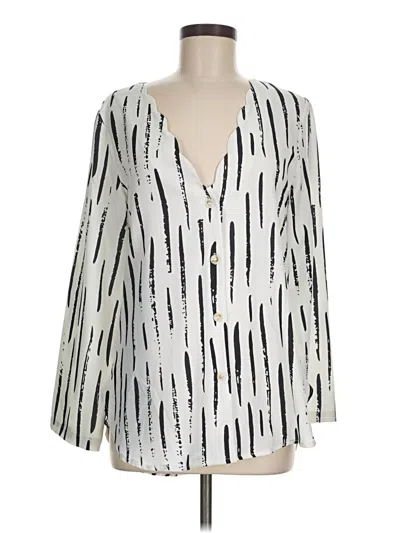 Pre-owned Noracora Long Sleeve Blouse In Silver