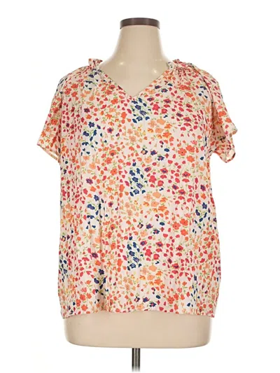 Pre-owned Noracora Short Sleeve Blouse In Orange