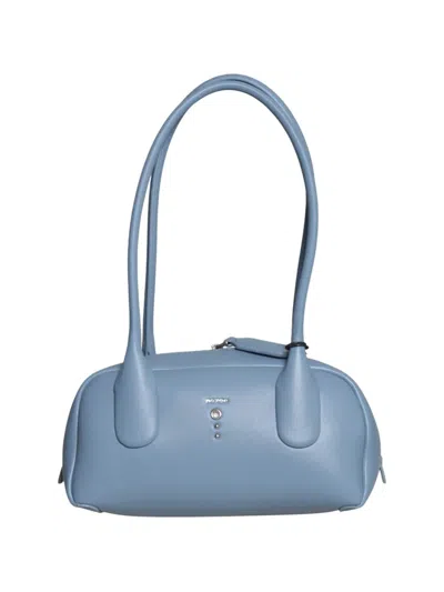 No:rae Teti Logo-plaque Shoulder Bag In Blue