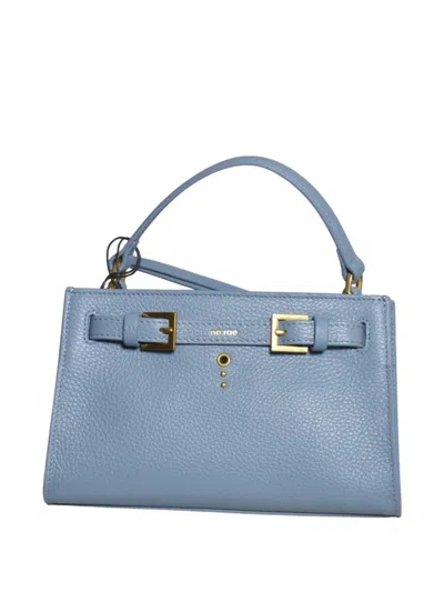 No:rae Small Vallegro Buckle-detail Leather Shoulder Bag In Blue