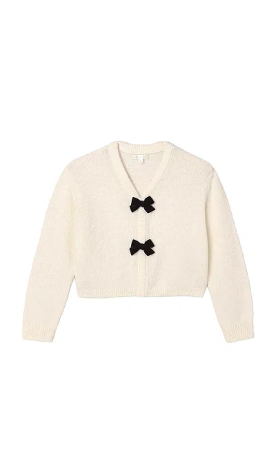Noralee Cardigan Bow In Ivory