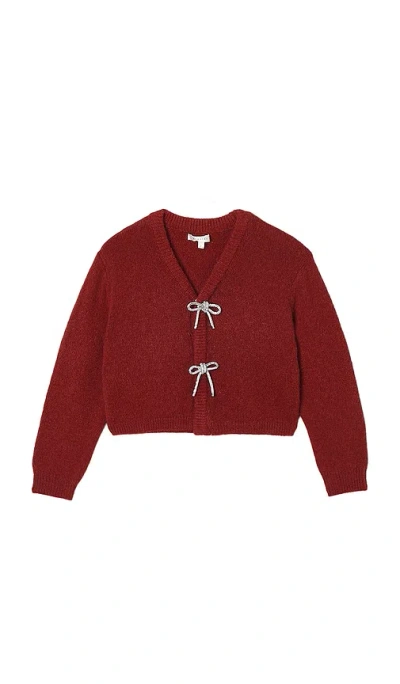 Noralee Cardigan Bow In Red