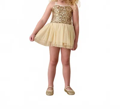 Noralee Kids' Clementine Tutu Mini Dress In Champagne In Brown