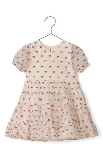 Noralee Kids' Dottie Tiered Tulle Midi Dress In Pink