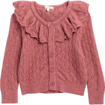 Noralee Kids' Ruffle Cardigan In Pink