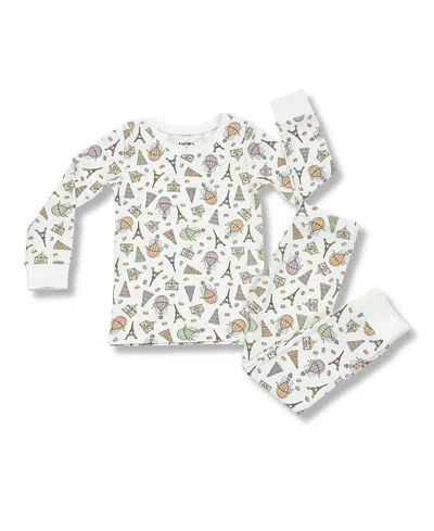 Norani Girls' Kids Organic Short Sleeve Two-piece Pajama Set - Baby, Little Kid, Big Kid In Multi