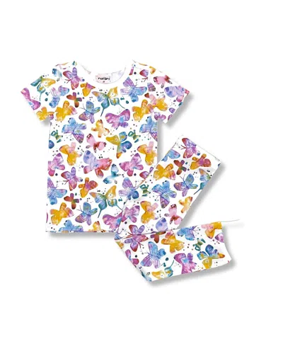 Norani Girls' Kids Organic Short Sleeve Two-piece Pajama Set - Baby, Little Kid, Big Kid In Multi