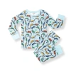 Norani Kids Organic Two-piece Pajama Set In Cars