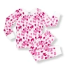 Norani Kids Organic Two-piece Pajama Set In Pink Balloons