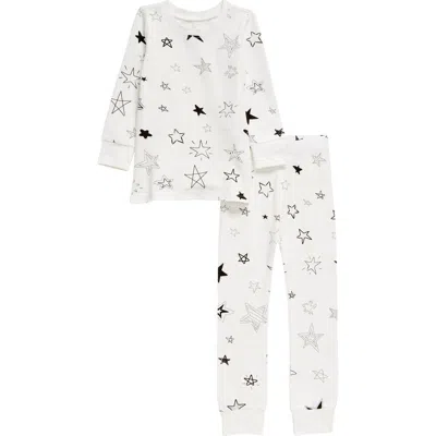Norani Kids Organic Two-piece Pajama Set In White
