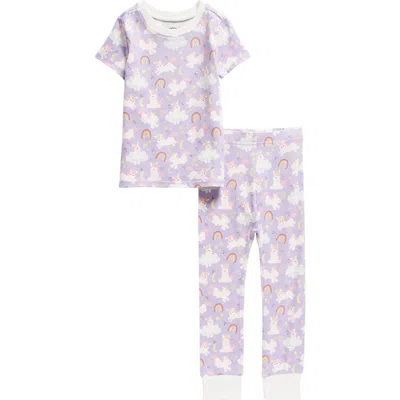 Norani Babies'  Kids Organic Two-piece Pajama Set In Purple