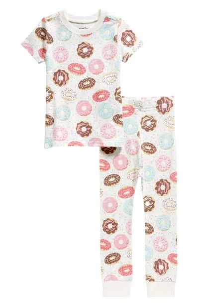 Norani Babies'  Kids Organic Two-piece Short Sleeve Pajama Set In White