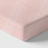 Norani Organic Fitted Crib Sheet In Pink Stripes