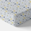 Norani Organic Fitted Crib Sheet In Space Bears