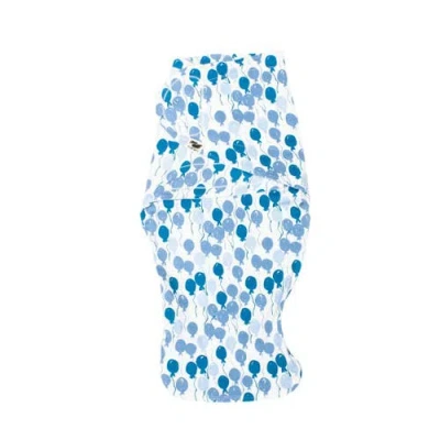 Norani Babies'  Organic Snugababe Swaddle Sleep Pod With Arm Inserts In Blue Balloons