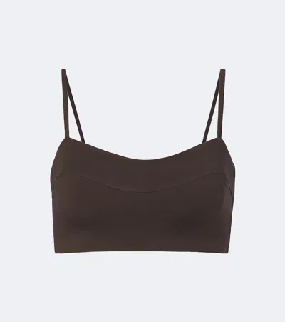 Norba Curve Sports Bra In Brown