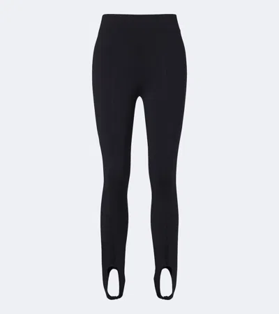 Norba High-rise Stirrup Leggings In Black