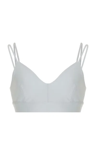 Norba Jersey Bralette Top In Silver