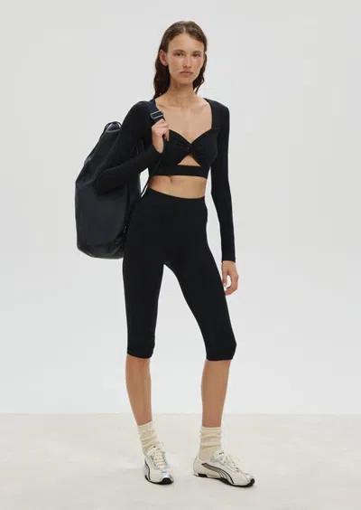 Norba Shell Croptop In Black