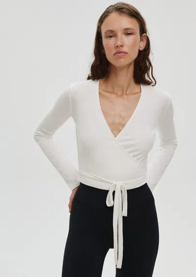 Norba Wrap Top In White